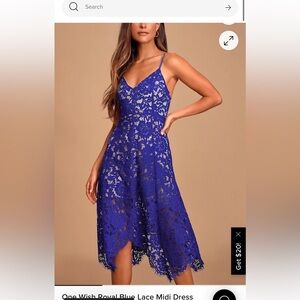Lulus Blue Lace Dress